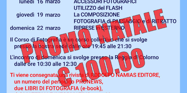 CORSO di FOTOGRAFIA – Promo NATALE 2025 –